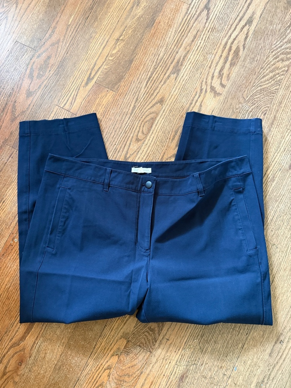 Eileen Fisher Organic Cotton Pants in Navy Sz L
